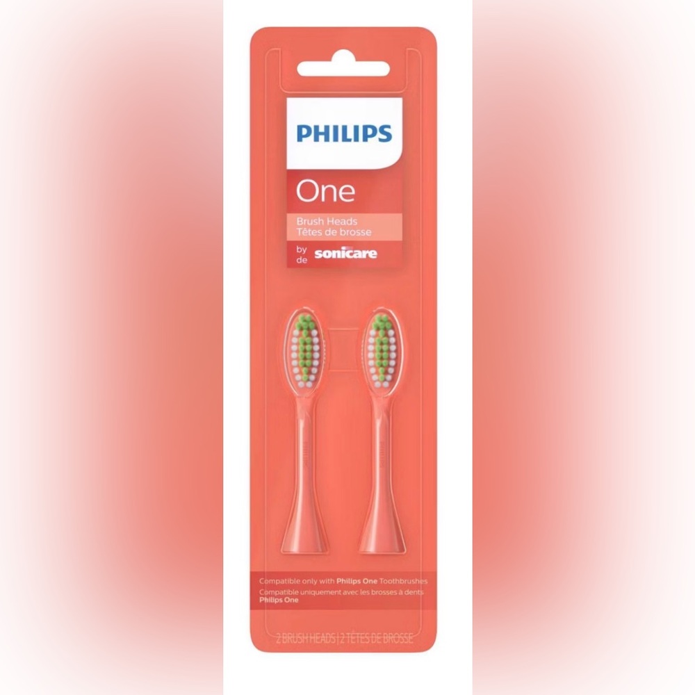 Philips Coral Toothbrush Heads with Green Bristles